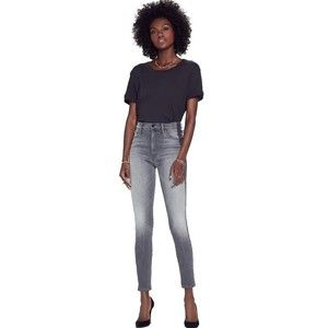 MOTHER High Rise Gray Jeans